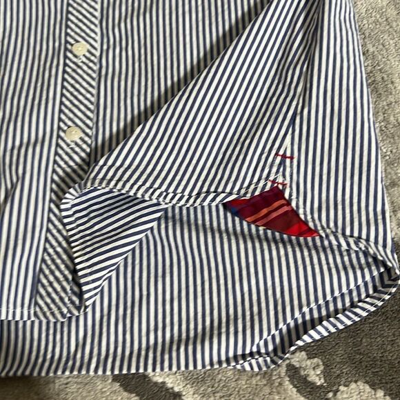Vineyard Vines Mixed Patterns Stripes & Plaid Button Down, Size 0 - Picture 8 of 9